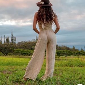 Cotton Flower Kuan Yin Pant in Undyed